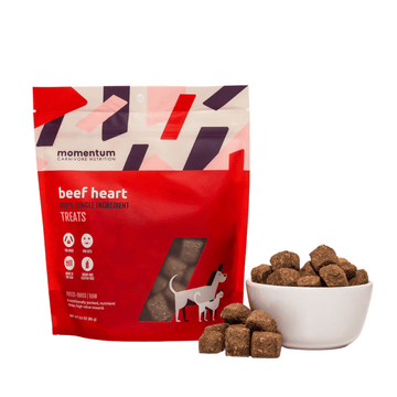 Freeze-Dried Beef Heart Treats for Dogs & Cats | Momentum Freeze-Dried Beef Heart Treats for Dogs & Cats | Momentum