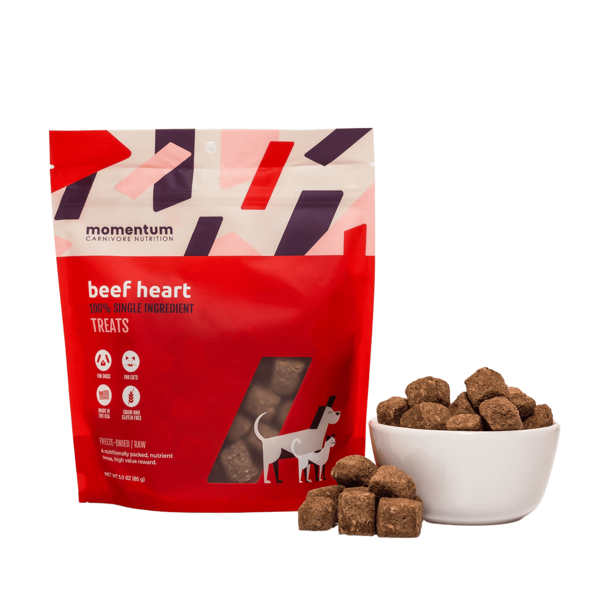 Freeze-Dried Beef Heart Treats for Dogs & Cats | Momentum