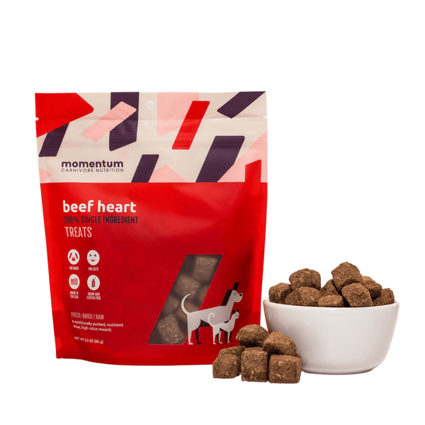 限定盤 Dogs D'Amour Seconds Dinner Seconds Freeze-Dried Beef Heart Treats for Dogs & Cats | Momentum