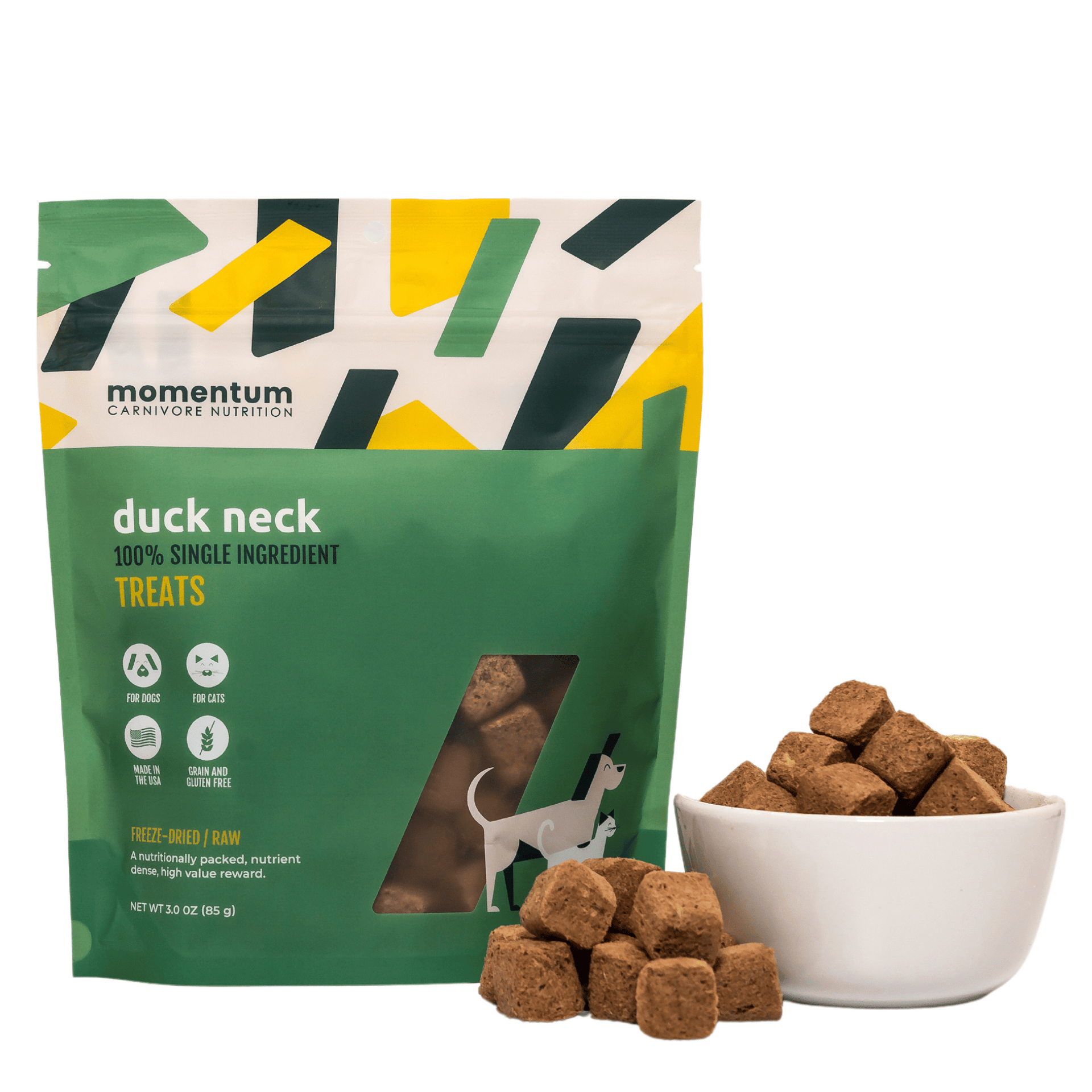 Freeze-Dried Duck Neck Treats for Dogs & Cats | Momentum Carnivore