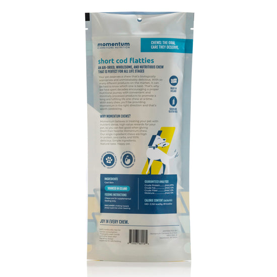Momentum Carnivore Nutrition air-dried short cod flatties for dogs single ingredient