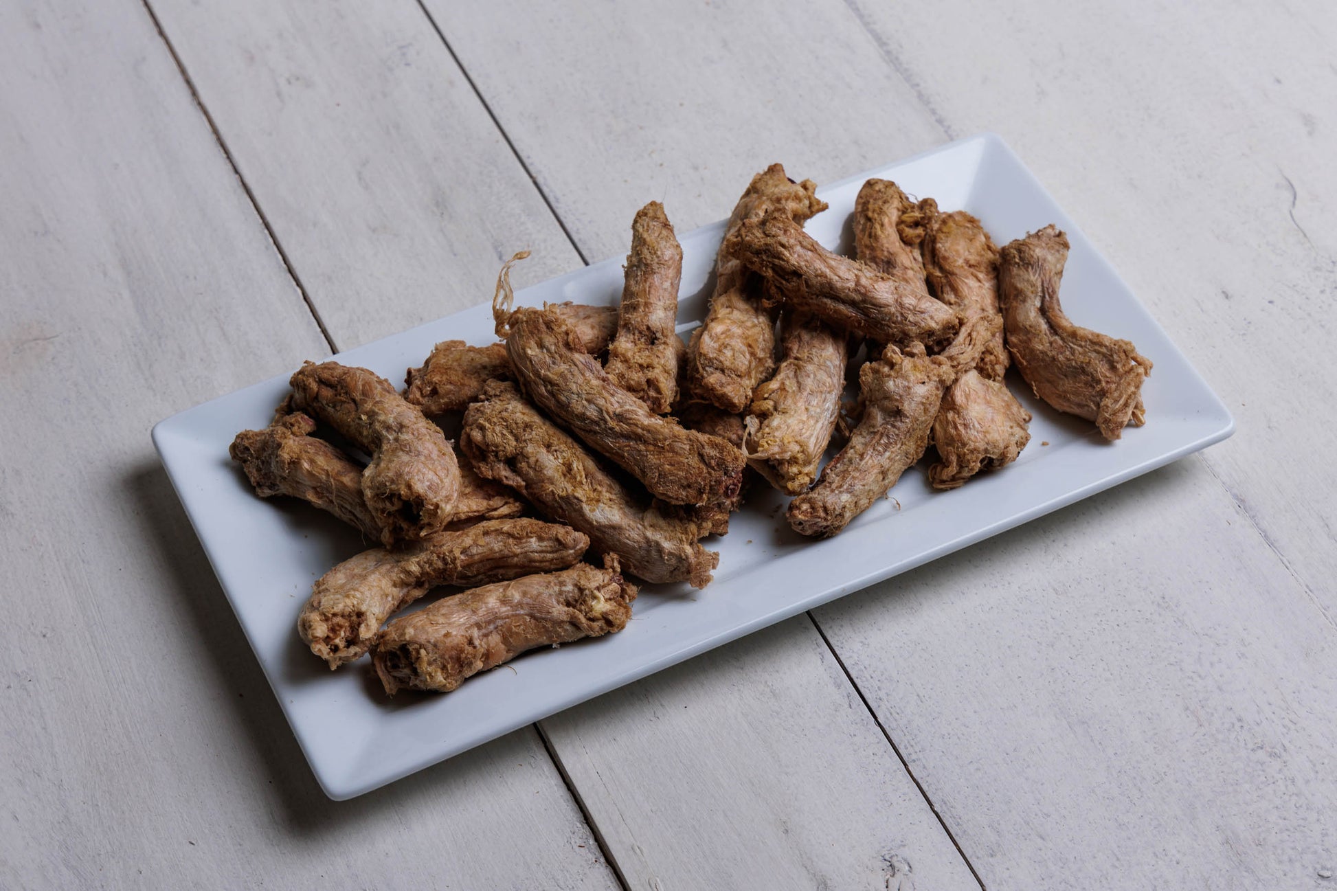 Single ingredient freeze-dried chicken neck chews bulk bag dogs cats small breeds joint support