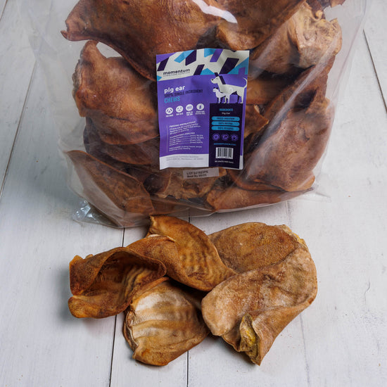 Momentum freeze-dried pig ear bulk chews 18 count grain-free glucosamine chondroitin