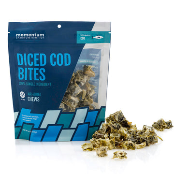 Air-Dried Single-Ingredient Diced Cod Bites Dog Chews