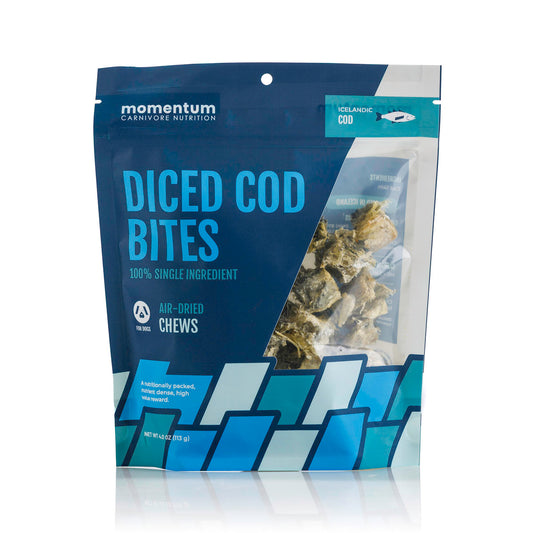 Air-Dried Single-Ingredient Diced Cod Bites Dog Chews