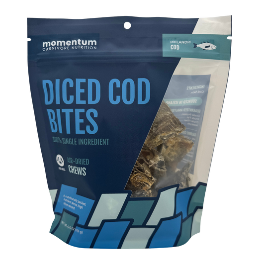 Air-Dried Single-Ingredient Diced Cod Bites Dog Chews