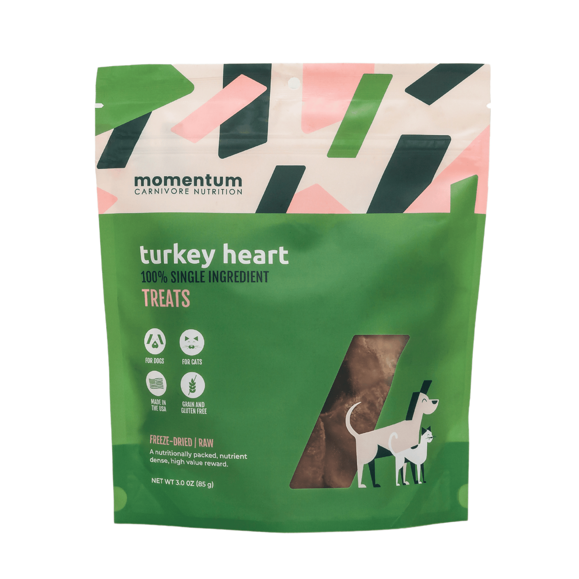 Freeze-Dried Turkey Heart Treats for Dogs & Cats | Momentum Freeze-Dried Turkey Heart Treats for Dogs & Cats | Momentum