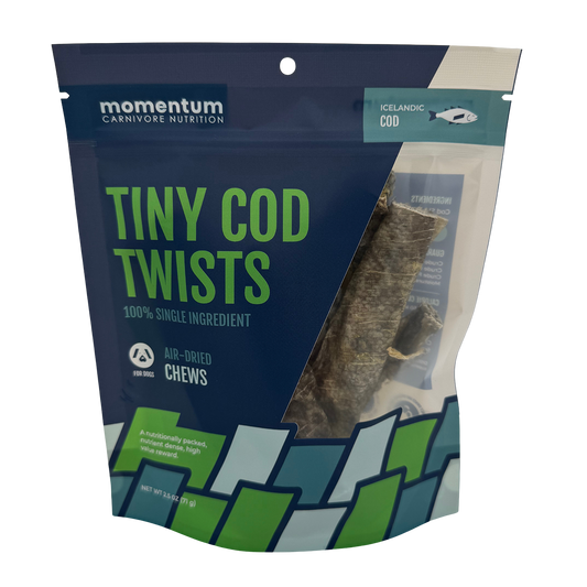 Air-Dried Single-Ingredient Tiny Cod Twists Dog Chews