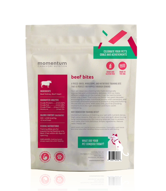 Party-Size Freeze-Dried Beef Training Bites for Dogs & Cats | Limited Ingredient, High-Protein