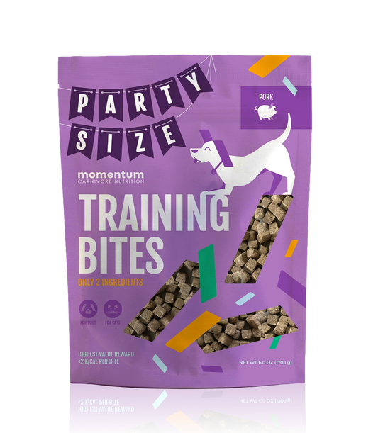 Party-Size Freeze-Dried Pork Training Bites for Dogs & Cats | Limited Ingredient, High-Protein