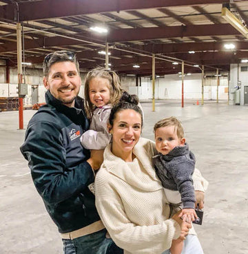 Toni and her husband Rob with their two children.